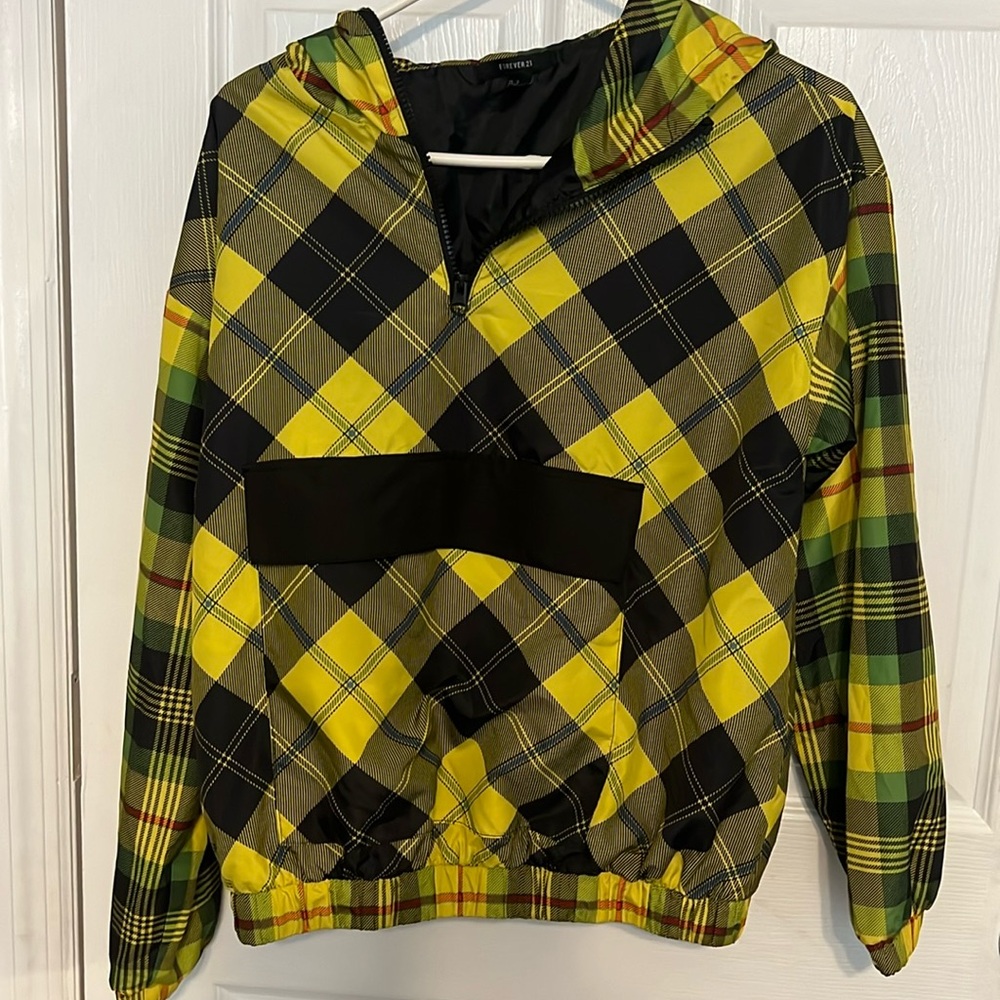 Quarter zip hooded windbreaker